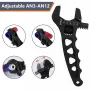 Universal AN3-12 Adjustable Wrench Lightweight Aluminum Fitting Tool Corrosion-Resistant AN Hose Fitting Spanner Red/Black/Blue