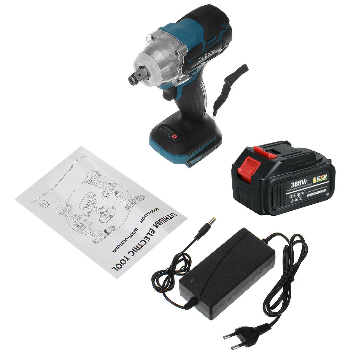 one battery & EU plug