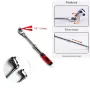 72-Tooth Retractable Ratchet Wrench Set Extensible Handle Carbon Steel Quick Release Spanner 1/4\ 3/8\ 1/2\ Multifunctional Hand Tool