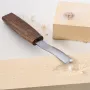 Wood Carving Knife CR-V Steel Bevel Marking Knife 15mm Curved Bevel Edge Hand Chisel With Comfortable Wooden Handle