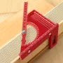 JIGHOLE Adjustable 180 Degree Aluminum Alloy 3D Triangle Measuring Ruler Protractor Carpentry Square Metric Inch Scale CNC Scribing Tool