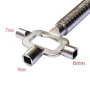 Multifunctional Locksmith Tool Zinc Alloy Lock Cylinder Adjuster Gauge Cam Spindle Turner Ergonomic Handle Compact and Lightweight Hand Tool