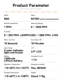 RD700 Carbon Monoxide Detector High Accuracy 0-1000 PPM Sensor Portable LCD Display Rechargeable Battery CO Gas Alarm Monitor for Home and Industrial Safety