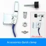 XK-1 Drill Guide Punching Locator Aluminum Alloy Adjustable Hole Jig 8-28mm Board Thickness 4.2mm Hole Diameter Woodworking Cabinet Installation Tool