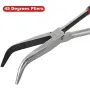 4PCS Long Needle Nose Pliers Set 11 Inch Carbon Steel with Rubber-Coated Grips for Automotive Repair Jewelry Making Crafting