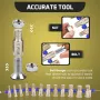 Nut and Bolt Thread Checker Stainless Steel 26 Gauges 14 Inch & 12 Metric Sizes SAE & Metric Nut and Bolt Size Identification Tool
