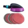 Hand Sander Adjustable Air Intake Dust Extraction System Ergonomic Handle for Smooth Grinding and Polishing Includes 10 Sanding Pads Ideal for Woodworking and DIY Projects.surface Sander Tool