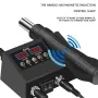 2 in 1 SMD Soldering Station Hot Air Gun 100-700W Dual LCD Display 100°C-480°C Adjustable Temperature Rework Repair Tool EU/US Plug
