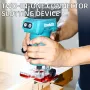 ENJOYWOOD Adjustable 2 in 1 Invisible Fastener Slotting Bracket Mortising Jig Wood Trimmer Router Tool Drawer Handle Punching Template