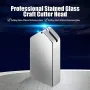 8PCS Glass Cutter Tool Kit Chrome Vanadium Steel Professional Glass Pliers Carbide Tip Cutter 0.079in to 0.787in Stained Glass Cutting Set