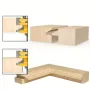 LAVIE 1/2 Inch 8mm 12mm Shank Ogee Rail and Stile Router Bit Reversible Glass Door Rail & Stile Router Bit for Woodworking Precision Milling Cutter Factory Direct