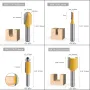 24pcs 8mm Shank Router Bit Set Woodworking Tools with Wooden Storage Case Professional Quality Clean Cuts