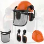 Industrial Forestry Safety Helmet Protection System Chainsaw Hard Hats with Adjustable Ear Muffs & Face Shield Visor
