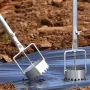 Reliable Adjustable Steel Mulch Hole Punch Tool for Gardening Easy Grip Handle