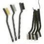 15PCS Wire Brush Set Stainless Steel Brass & Nylon Curved Handle Brushes for Cleaning Welding Slag & Rust Removal Industrial Scrubbing Power