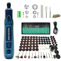 Mini Cordless 3-Speed Rotary Tool Kit 3.7V USB Grinder with 96PCS Accessories for Engraving / Sanding / Polishing / Drilling / Grinding / Small DIY Crafts