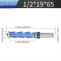 High-Grade Carbide Flush Trim Router Bit with 1/2\ Round Shank Double Bearing Design for Woodworking Projects Ideal for Precision Trimming & Template Work