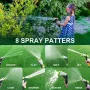 8 Function Garden Hose Spray Nozzle High Pressure Car Wash Watering Gun ABS TPR Zinc Alloy Multi Pattern Water Gun Adjustable Connector