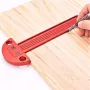 T-Square Ruler Aluminum Alloy Anodized Finish 1/32 Inch/1MM Precision Hole Spacing Ergonomic Design for Craftsman