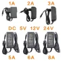 1PCS DC 12V Power Supply Adapter High Precision with 1A 2A 3A 5A 6A 8A Outputs for LED Strips EVD Home Decor Safety Assured Compact Design