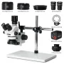 MUSTOOL 24MP 4K 1080P HDMI Video Camera Simul-Focal 3.5X-100X Continuous Zoom Stereo Trinocular Microscope CTV Adapter Barlow Lens
