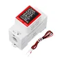 SINOTIMER SDM008 AC Din Rail Multifunctional Meter with LCD Display Measures AC Power Voltage (50-300V) Current (0-100A) Active Power (0-30kw) Energy Consumption (0-1999kwh) Ideal for Effective Energy Management and Consumption Monitoring