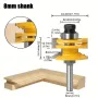 LAVIE 1/2 Inch 8mm 12mm Shank Ogee Rail and Stile Router Bit Reversible Glass Door Rail & Stile Router Bit for Woodworking Precision Milling Cutter Factory Direct