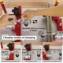 Router Table Coping Sled Rail Coping Sled with Clamps for Precise Front Joint Cutting of Cabinet Doors and Drawer