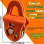 6 Ton Heavy Duty Winch Pulley Block Max Load 13000lbs Steel Cable Synthetic Rope Compatible Truck Tractor ATV UTV Outdoor Rescue Tree Stump Removal
