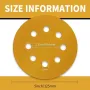 100pcs 5 Inch Sanding Discs Hook and Loop 8 Hole Sandpaper Aluminum Oxide Blend 60 80 120 220 Grit for Wood Metal Automotive Surface Finishing Dust Extraction