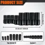 Steel Tap Socket Set 8pcs Compatible with Tight Spaces Automotive Tools 1/4 3/8 Inch Drive