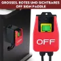 Safety Power Switch 220V 16A Large Paddle On Off Switch Emergency Stop Zero Voltage Switch Compatible with Router Tables Table Saws Drills Milling Machines Plug and Play Design