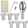 16PCS Wooden Beads Drill Bit Set Wooden Thick Ring Maker Woodworking Milling Cutter for Making Wooden Rings and Jewelry