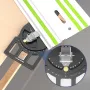 ENJOYWOOD Adjustable Multi-Angle Track Saw Guide Square Guide -60° to 60° Quick Positive Angle Stop Compatible with Makita Festool Track Saw Rail