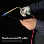 Liquefied Gas Welding Gun Double Switch Germany Style Soldering Torch Refrigeration Oxygen-Free Torches with 1.6m Rubber Hose
