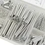 200pcs Spring Tool Kit with Compression Extension Springs Portable Steel Springs Assortment with Storage Case for DIY Craft Repairs