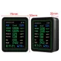 NEW 12 in 1 Air Quality Monitor Formaldehyde Space Contrast Function TVOC CO CO2 PM2.5 PM10 Temperature Humidity LCD Display Rechargeable Precision Sensor Real Time Detection Compact Design ZN-MT14