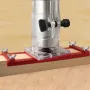 2 in 1 Invisible Fastener Slotting Bracket Woodworking Router Base Mortising Jig for Electric Wood Routers with 64-65mm Diameter