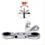 5-Piece Flex-Head Stubby Ratcheting Combination Wrench Set Mini Wrench Set Double Box End Flex-Head Mini Spanner Set