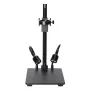 HAYEAR Aluminum Digital Microscope Stand Industrial Camera Monocular Lens Lift Repair Workbench Black
