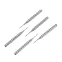 Drillpro DB-M4 10pcs 0.8mm Tungsten Steel Milling Cutter Bits 3.175mm Shank End Mills
