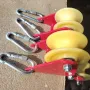 Versatile Foldable Pulley Manual Pulley Bend-Friendly High-Altitude Work Material Lifting Rope Tensioning Heavy Loads Steel Nylon Anti-Slip Design Compact Easy Storage