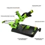 Drillpro Universal Angle Grinder Stand BG-612506 Adjustable Cutting Base Fits 110mm 115mm 125mm Grinder Disc 30mm Max Depth Metal Woodworking Tool Accessories