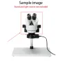 Trinocular Head 3.5X-100X Simul Focal Continuous Zoom Stereo Microscope WF10X/22mm Eyepiece For Phone PCB CPU Soldering Repair