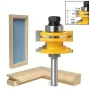 LAVIE 1/2 Inch 8mm 12mm Shank Ogee Rail and Stile Router Bit Reversible Glass Door Rail & Stile Router Bit for Woodworking Precision Milling Cutter Factory Direct