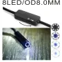 8mm Endoscope 1/5/10M Cable For Car Camera Dual Lens IP68 Waterproof Inspection Endoscope 8 LED Lights Soft/Rigid Wire For Smartphone