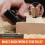 Chamfer Plane Woodworking Corner Edge Flattening Tool Adjustable Depth High Carbon Steel Blades Lightweight Design Portable Hand Planer for Quick Edge Trimming