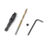 5PCS Countersink Drill Bit Set +1PC Wrench Wood Tools Carpentry Woodworking Drill Bit Pilot Holes Hex Shank Screw Size #5 #6 #8 #10 #12
