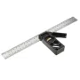 ENJOYWOOD Adjustable 300mm Aluminum Alloy Combination Square 45 90 Degree Angle Scriber Steel Ruler Woodworking Line Locator Ruler DIY Carpenter Measuring Tool