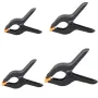 10pcs Ratchet Bar Clamp 2/3/4/6 Inch Woodworking A-Clip Black Wood Working Clip Plastic DIY Ergonomic Grip for Crafts Photography